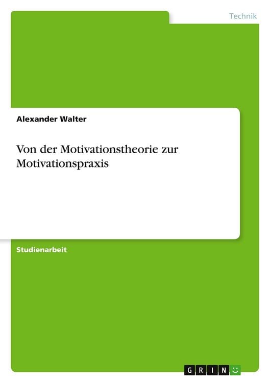 Produktbild: Von der Motivationstheorie zur Motivationspraxis