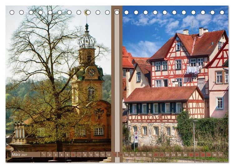 Produktbild: Stadtspaziergang durch Schw&auml;bisch Hall (Tischkalender 2027 DIN A5 quer), CALVENDO Monatskalender