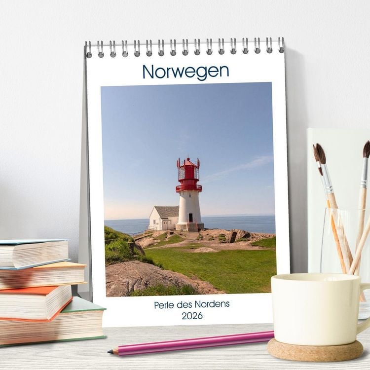 Produktbild: Norwegen - Perle des Nordens (Tischkalender 2026 DIN A5 hoch), CALVENDO Monatskalender