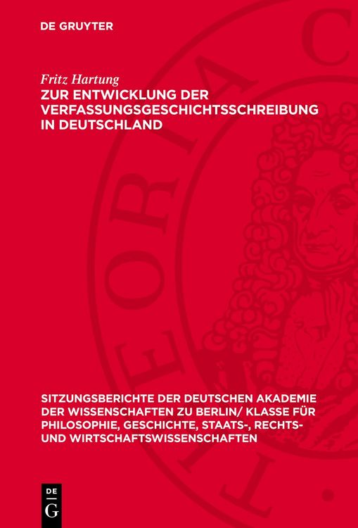 Produktbild: Zur Entwicklung der Verfassungsgeschichtsschreibung in Deutschland