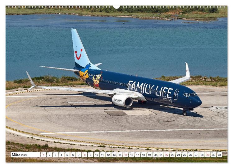 Produktbild: Flugzeuge auf Korfu (Wandkalender 2026 DIN A2 quer), CALVENDO Monatskalender
