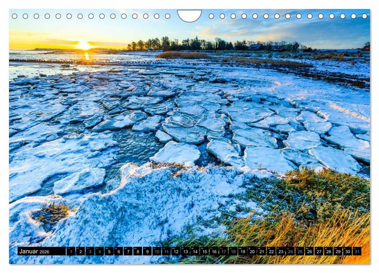 Produktbild: Einzigartige Strandansichten auf Amrum (Wandkalender 2026 DIN A4 quer), CALVENDO Monatskalender