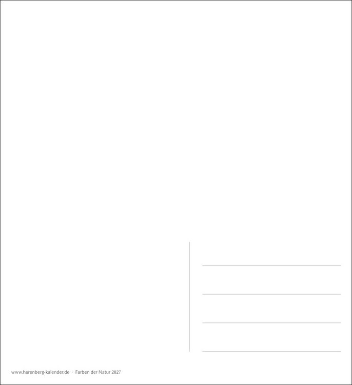 Produktbild: Farben der Natur Postkartenkalender 2027 - Wochenkalender mit 53 Postkarten