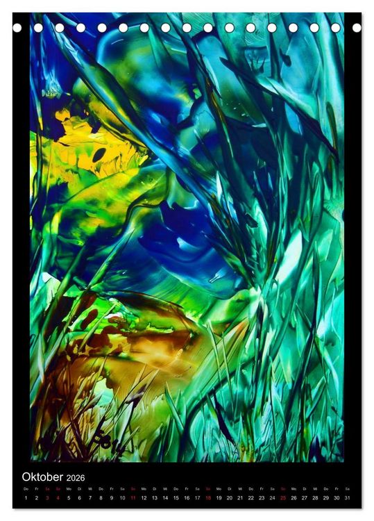 Produktbild: Wachs-Mal-ART encaustic (Tischkalender 2026 DIN A5 hoch), CALVENDO Monatskalender