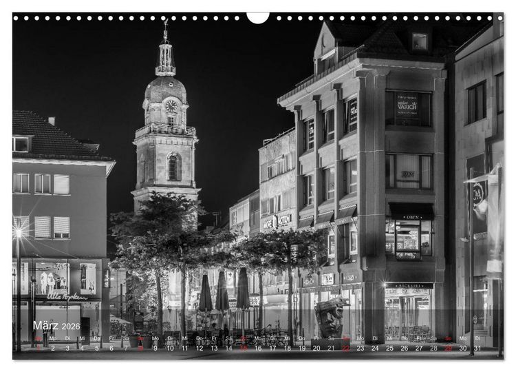 Produktbild: Heilbronn bei Nacht (Wandkalender 2026 DIN A3 quer), CALVENDO Monatskalender