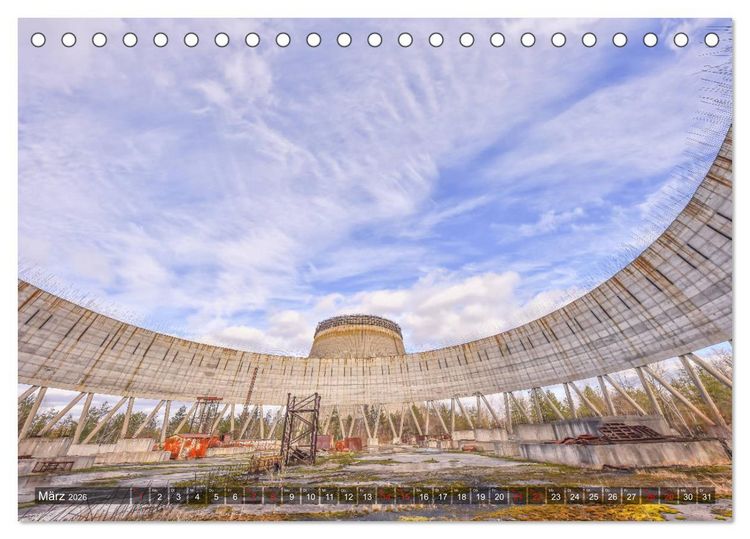 Produktbild: Tschernobyl - Die Sperrzone um das Atomkraftwerk (Tischkalender 2026 DIN A5 quer), CALVENDO Monatskalender