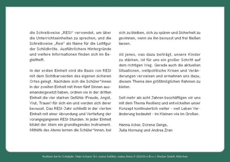 Produktbild: Resilient durchs Schuljahr: Mein sicherer Ort, meine Gef&uuml;hle, meine Sinne