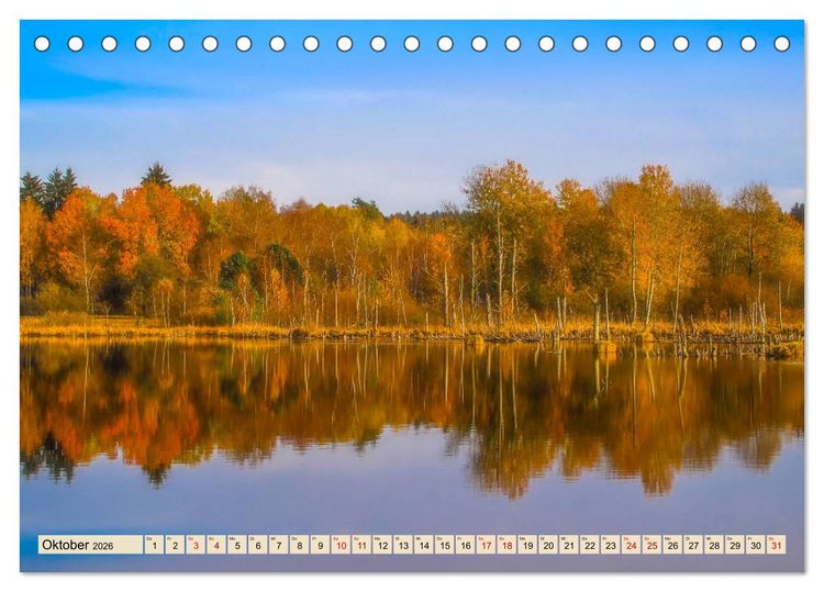 Produktbild: Herbst im Schwenninger Moos (Tischkalender 2026 DIN A5 quer), CALVENDO Monatskalender