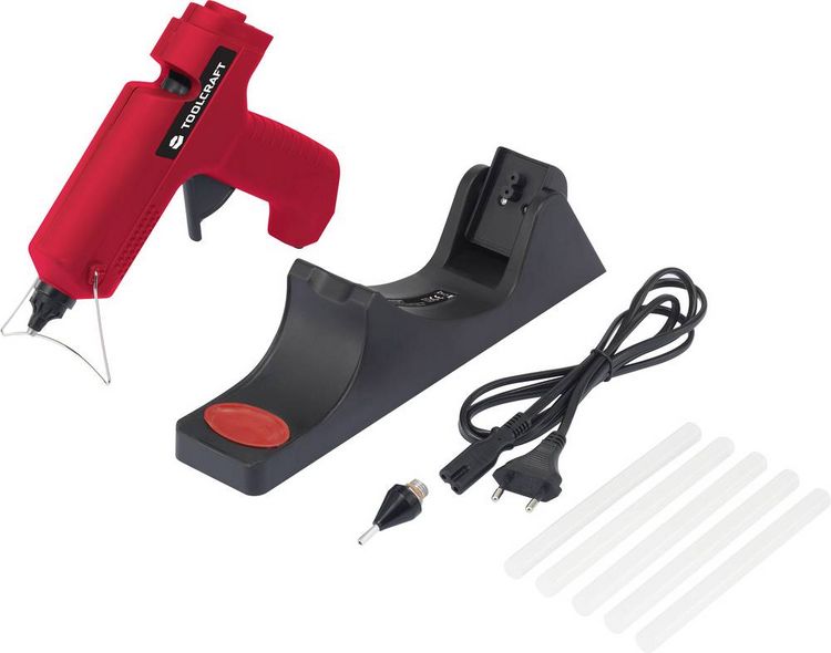 Produktbild: TOOLCRAFT TC-HKP-11 WL Hei&szlig;klebepistole mit Zubeh&ouml;r 11mm 25W 1St.