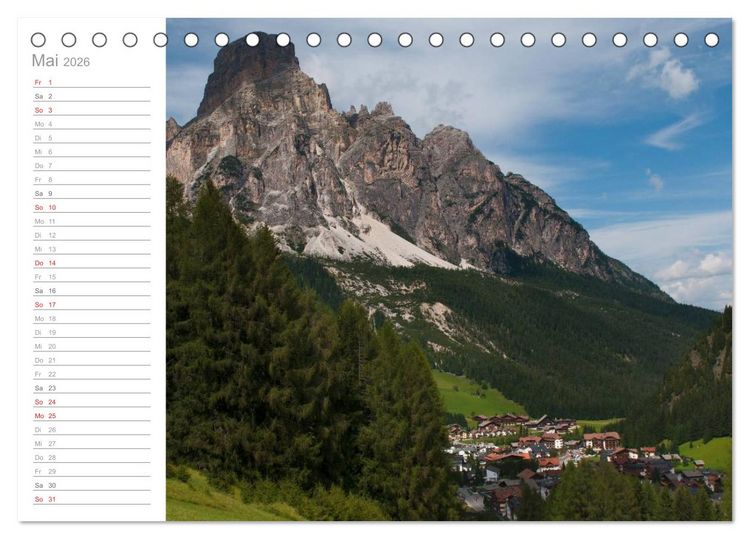 Produktbild: Wundervolle Pl&auml;tze in S&uuml;dtirol (Tischkalender 2026 DIN A5 quer), CALVENDO Monatskalender