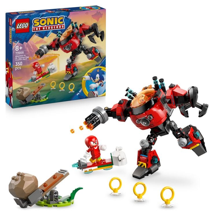 Produktbild: LEGO Sonic the Hedgehog Knuckles vs. Dr. Eggmans Egg Crusher Mech 77005