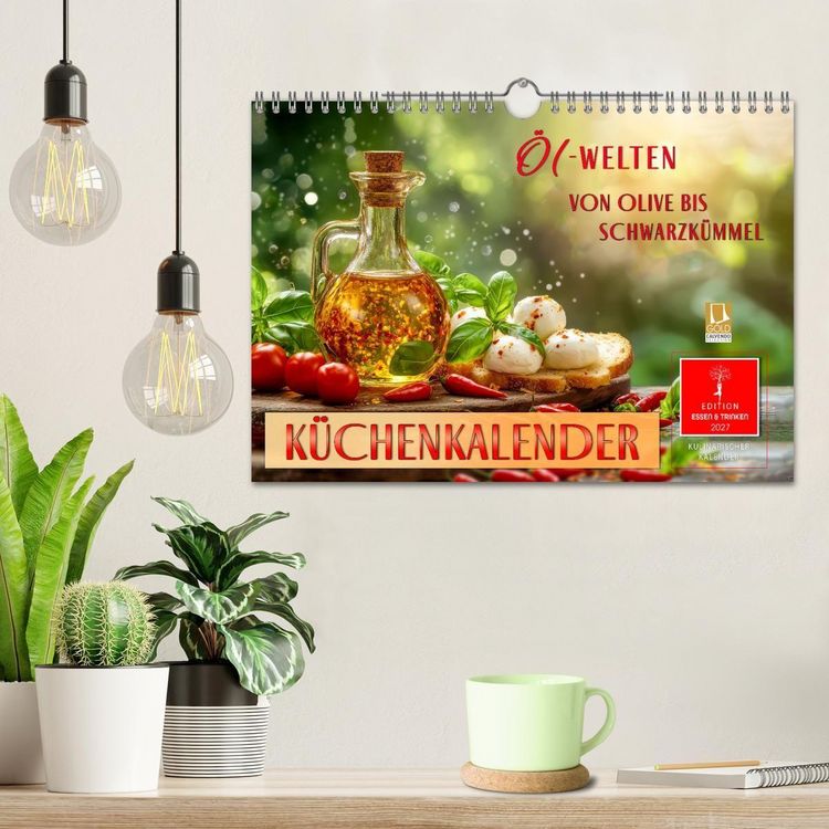 Produktbild: K&uuml;chenkalender - &Ouml;L-Welten (Wandkalender 2027 DIN A4 quer), CALVENDO Monatskalender