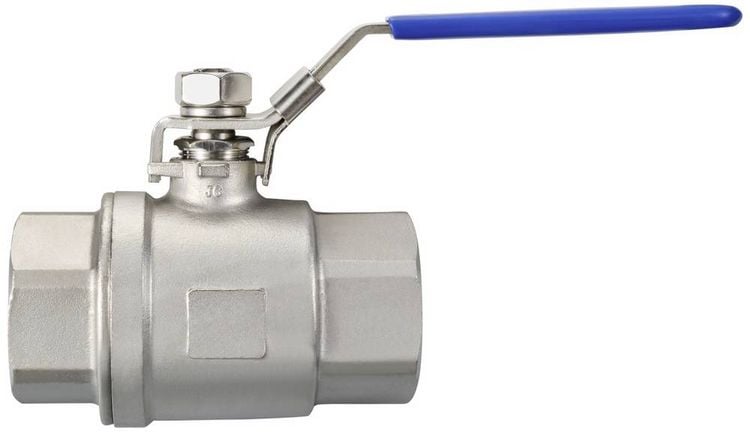 Produktbild: TRU COMPONENTS TC-2PC-DN40-316 TC-12770364 Standard-Kugelhahn Innengewinde: G1 1/2" 64 bar (max) 1 St.