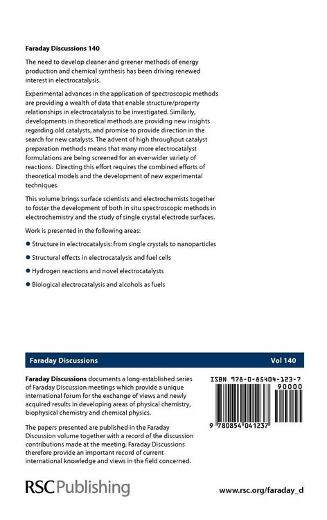 Produktbild: Electrocatalysis - Theory and Experiment at the Interface