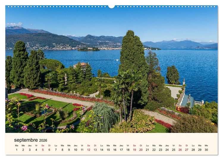Produktbild: Coup d'&oelig;il sur le Lac Majeur (Calendrier mural 2026 DIN A2 vertical) calendrier de bureau