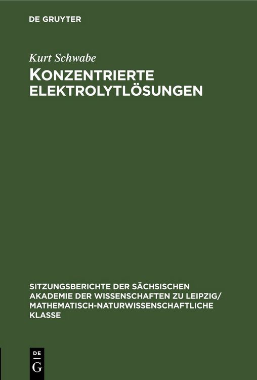 Produktbild: Konzentrierte Elektrolytl&ouml;sungen