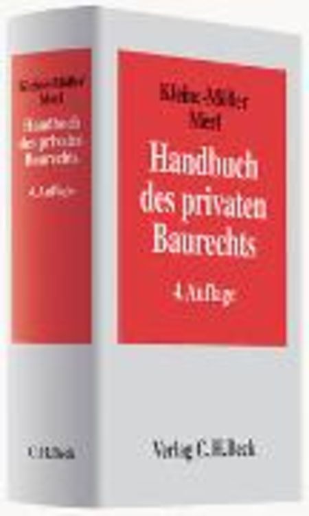 Produktbild: Handbuch des privaten Baurechts