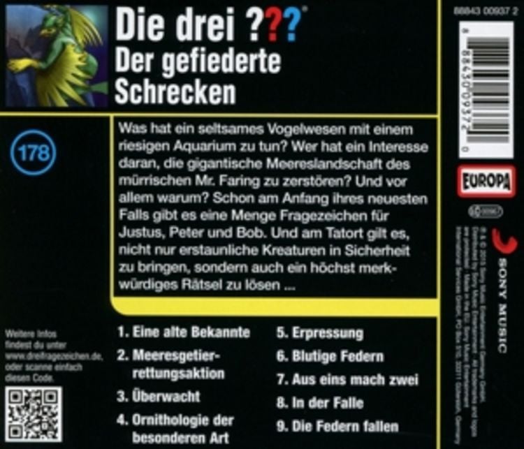 Produktbild: Die drei ??? (178) Der gefiederte Schrecken