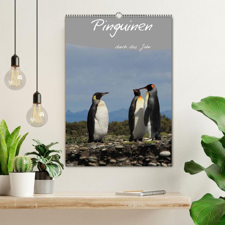 Produktbild: Mit Pinguinen durch das Jahr (Wandkalender 2026 DIN A2 hoch), CALVENDO Monatskalender