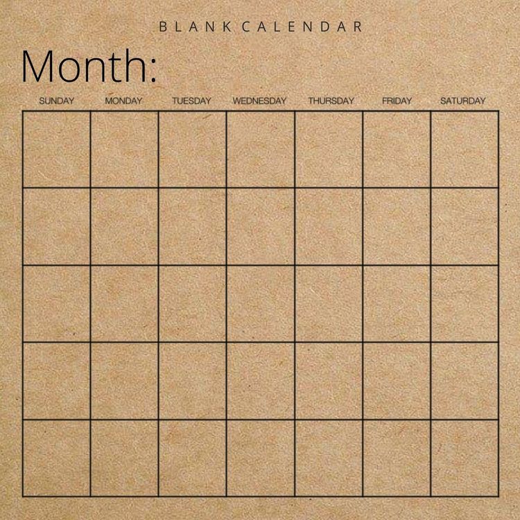 Produktbild: Blank Calendar