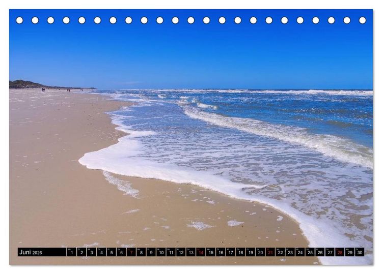Produktbild: Langeoog - Sch&ouml;nste Insel Ostfrieslands (Tischkalender 2026 DIN A5 quer), CALVENDO Monatskalender