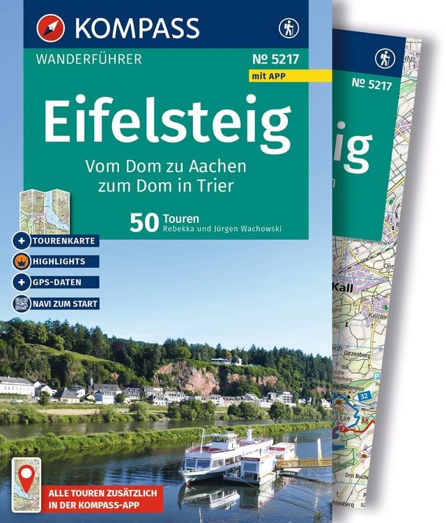Produktbild: KOMPASS Wanderf&uuml;hrer Eifelsteig, vom Dom zu Aachen zum Dom in Trier, 50 Touren mit Extra-Tourenkarte