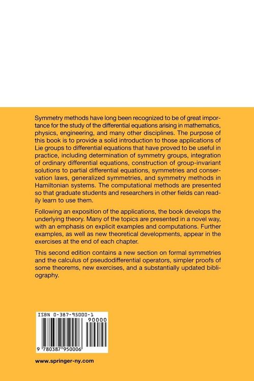 Produktbild: Applications of Lie Groups to Differential Equations