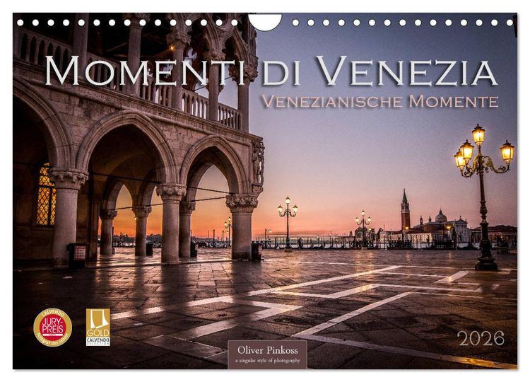 Produktbild: Momenti di Venezia - Venezianische Momente (Wandkalender 2026 DIN A4 quer), CALVENDO Monatskalender