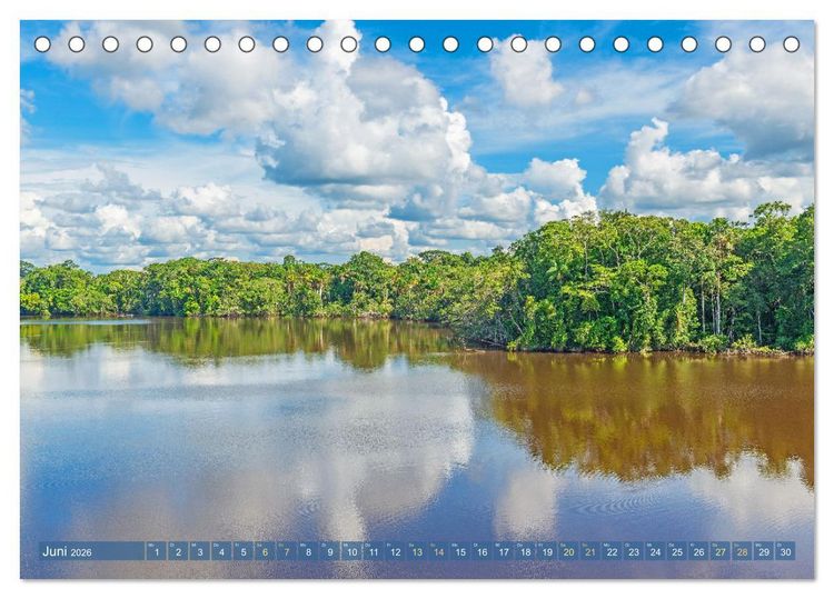Produktbild: Der Amazonas: von den Anden zum Atlantik (Tischkalender 2026 DIN A5 quer), CALVENDO Monatskalender