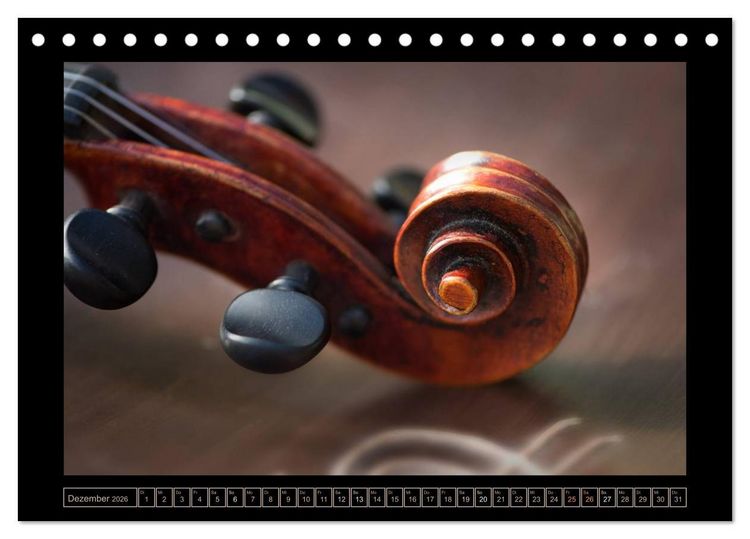 Produktbild: eine Violine (Tischkalender 2026 DIN A5 quer), CALVENDO Monatskalender