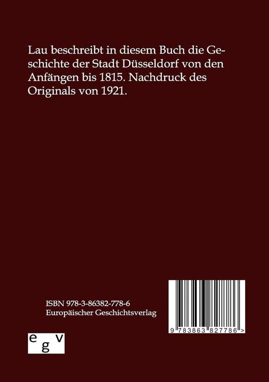 Produktbild: Geschichte der Stadt D&uuml;sseldorf