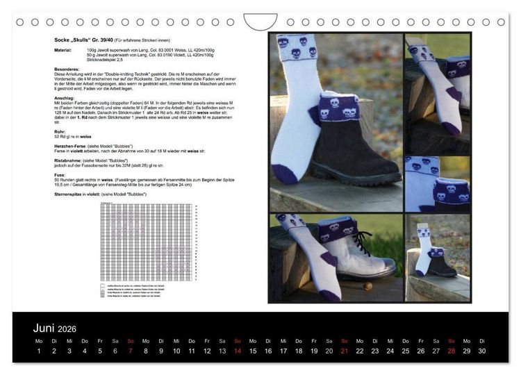 Produktbild: Sockenkalender Bootsocks 2026 (Wandkalender 2026 DIN A4 quer), CALVENDO Monatskalender