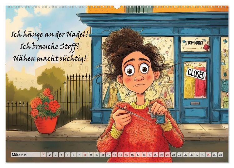 Produktbild: Fr&ouml;hlich eingef&auml;delt (hochwertiger Premium Wandkalender 2026 DIN A2 quer), Kunstdruck in Hochglanz