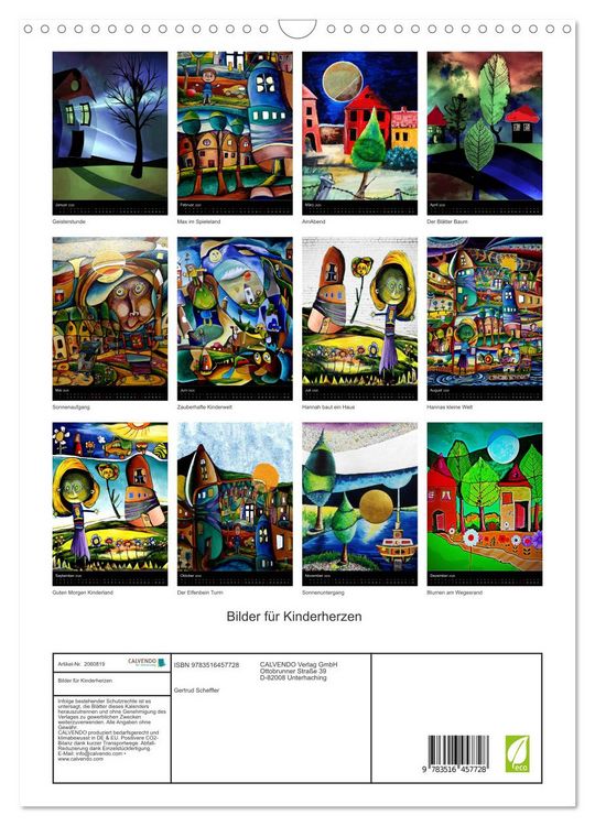 Produktbild: Bilder f&uuml;r Kinderherzen (Wandkalender 2026 DIN A3 hoch), CALVENDO Monatskalender
