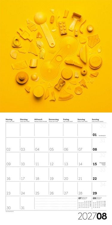 Produktbild: Die Farbe Gelb Kalender 2027 - 30x30 - Art12