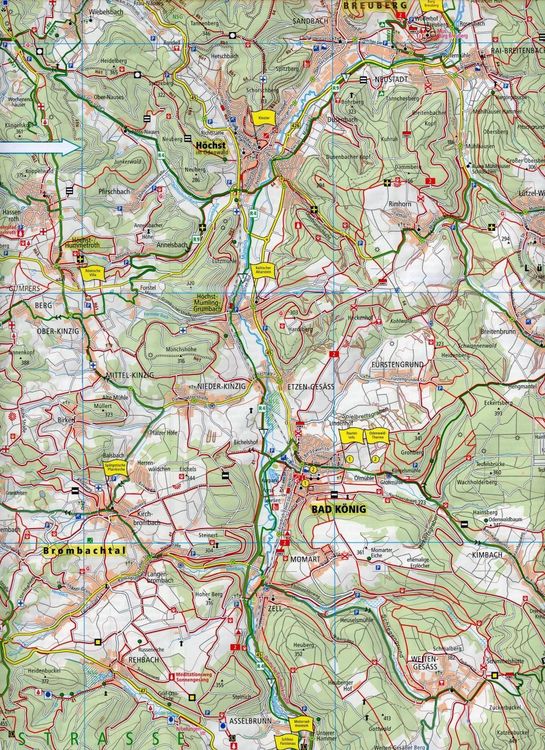 Produktbild: Bergstra&szlig;e Odenwald Nord, Bensheim - Reichelsheim - Michelstadt 1 : 50 000 Rad- und Wanderkarte