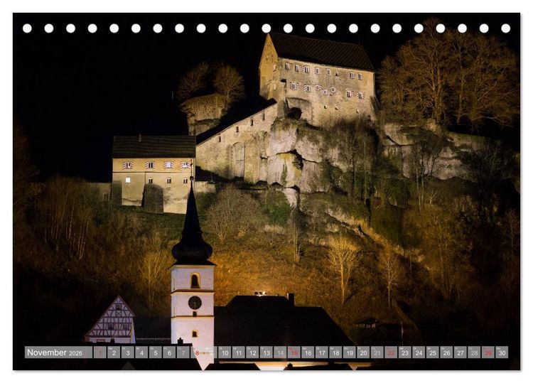 Produktbild: Burgenlandschaft Fr&auml;nkische Schweiz (Tischkalender 2026 DIN A5 quer), CALVENDO Monatskalender