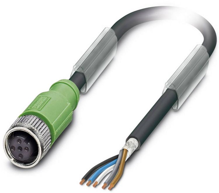 Produktbild: Phoenix Contact 1500758 Sensor-/Aktor-Steckverbinder, konfektioniert M12 Buchse, gerade 10.00 m Polzahl Sensoren: 5 1 St.