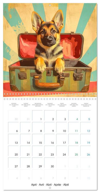 Produktbild: German Sheperd - Comic Style (Wall Calendar 2026 12 &times; 12 Inch) CALVENDO 12 Month Wall Calendar