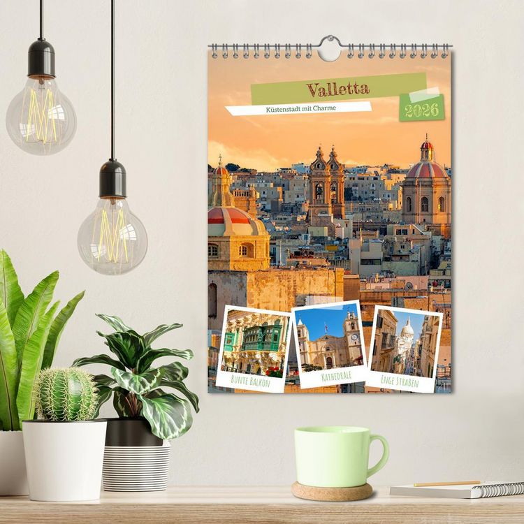 Produktbild: Valletta - K&uuml;stenstadt mit Charme (Wandkalender 2026 DIN A4 hoch), CALVENDO Monatskalender