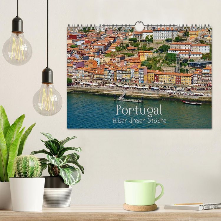Produktbild: Portugal - Bilder dreier St&auml;dte (Wandkalender 2026 DIN A4 quer), CALVENDO Monatskalender