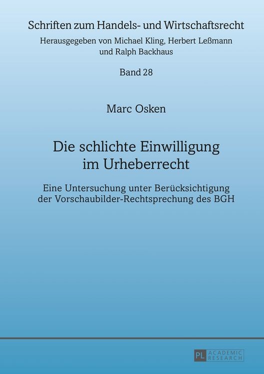 Produktbild: Die schlichte Einwilligung im Urheberrecht