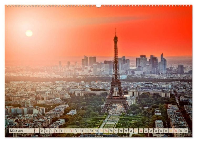 Produktbild: Die 12 meistbesuchten St&auml;dte der Welt (hochwertiger Premium Wandkalender 2026 DIN A2 quer), Kunstdruck in Hochglanz