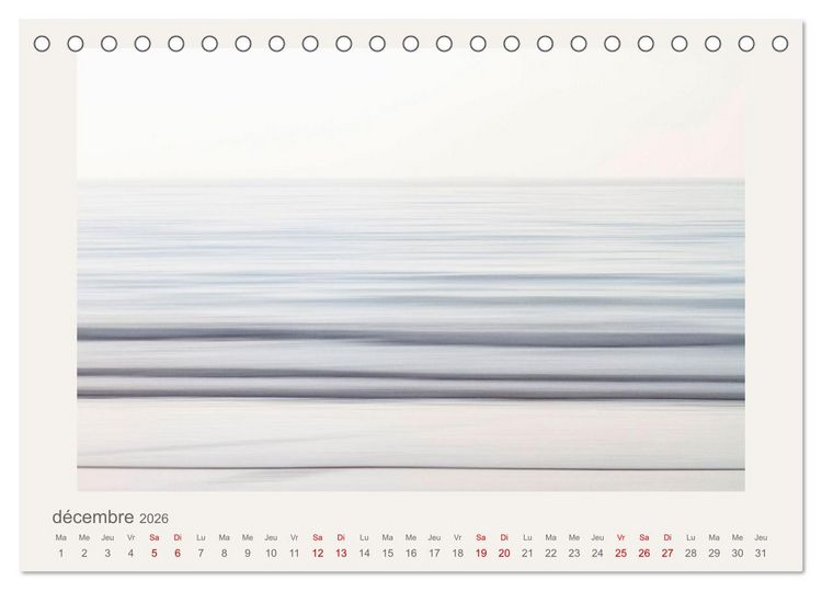 Produktbild: La mer sous le ciel (Calendrier de bureau 2026 DIN A5 vertical), CALVENDO calendrier mensuel