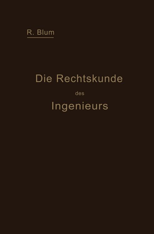 Produktbild: Die Rechtskunde des Ingenieurs