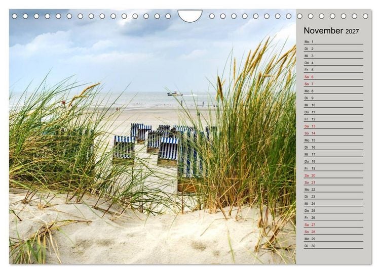 Produktbild: NORDERNEY Geburtstagskalender mit Planerfunktion (Wandkalender 2027 DIN A4 quer), CALVENDO Monatskalender