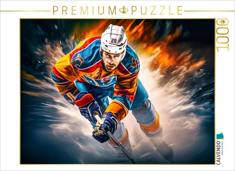 Produktbild: CALVENDO Puzzle Ein Motiv aus dem Kalender Eishockey und positive Gedanken | 1000 Teile Lege-Gr&ouml;&szlig;e 64x48cm Foto-Puzzle f&uuml;r gl&uuml;ckliche Stunden