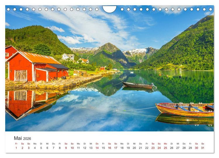 Produktbild: Norwegen - Landschaften und Fjorde im westlichen Norwegen (Wandkalender 2026 DIN A4 quer), CALVENDO Monatskalender