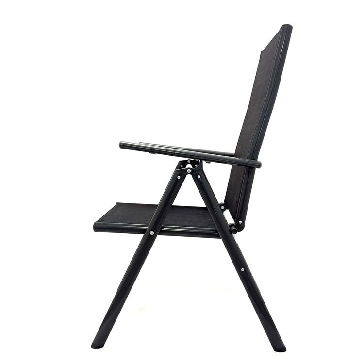 HTI Living 2er Set Gartenstühle Lily - Klappstühle Metall Braun, 100kg Belastbar