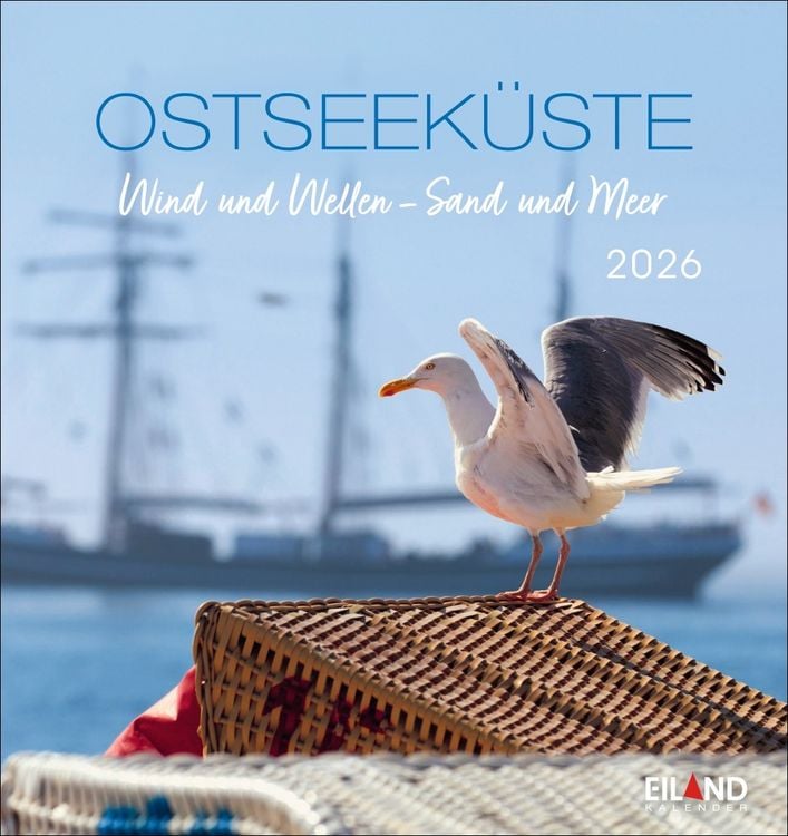 Produktbild: Ostseeküste Postkartenkalender 2026 - Wind und Wellen - Sand und Meer